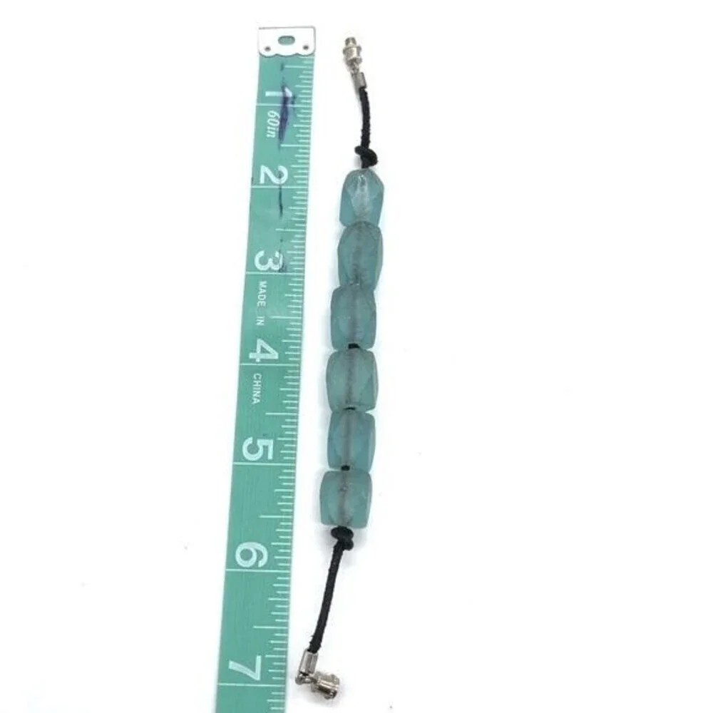Crystal Glass Beads w/ Leather